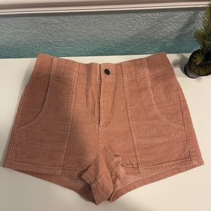 Pink courderoy shorts